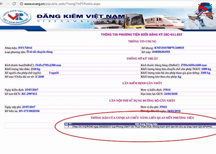 cách tra cứu phạt nguội và đăng kiểm toàn quốc (5)